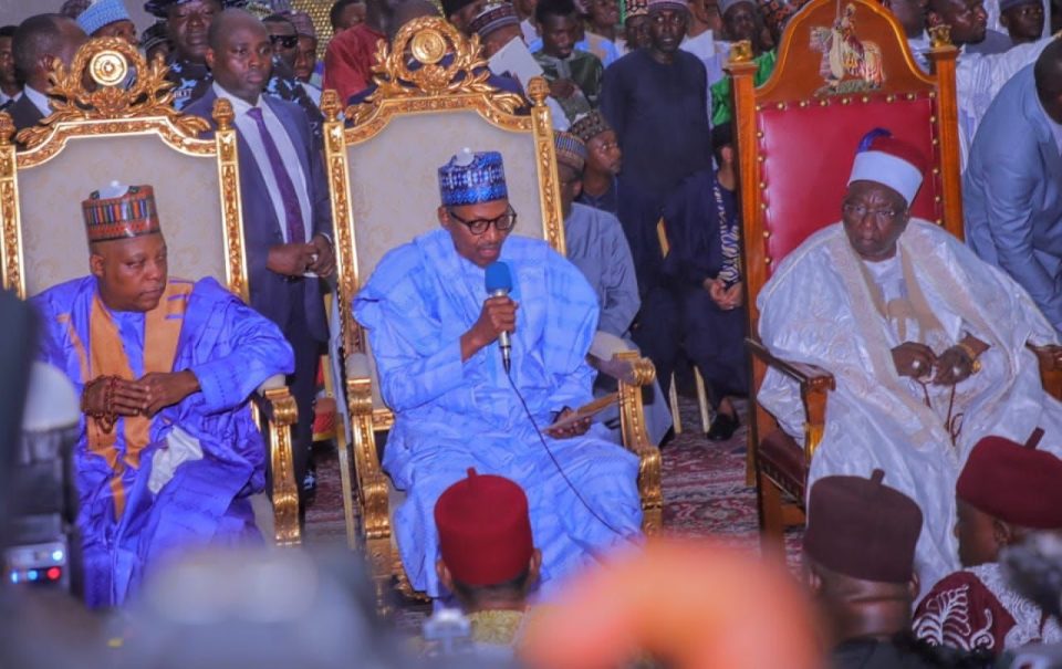 Buhari Receives Bride For Zulum’s Son As Shettima Governors Dangote Others Attend Wedding