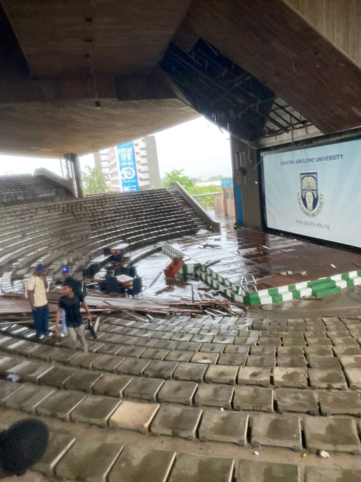 OAU appeals for calm as roof of lecture theatre collapses during class, injures students